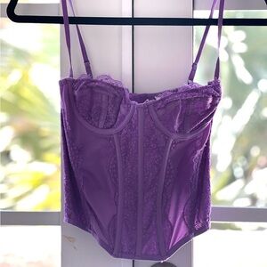 Out From Under stretch lace corset. Size medium